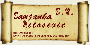 Damjanka Milošević vizit kartica